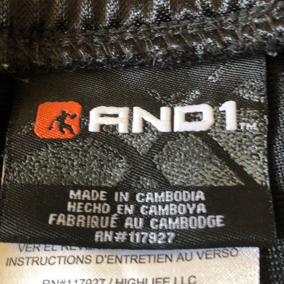 AND1 Men's Basketball/Workout/Athletic Shorts - Picture 8 of 9